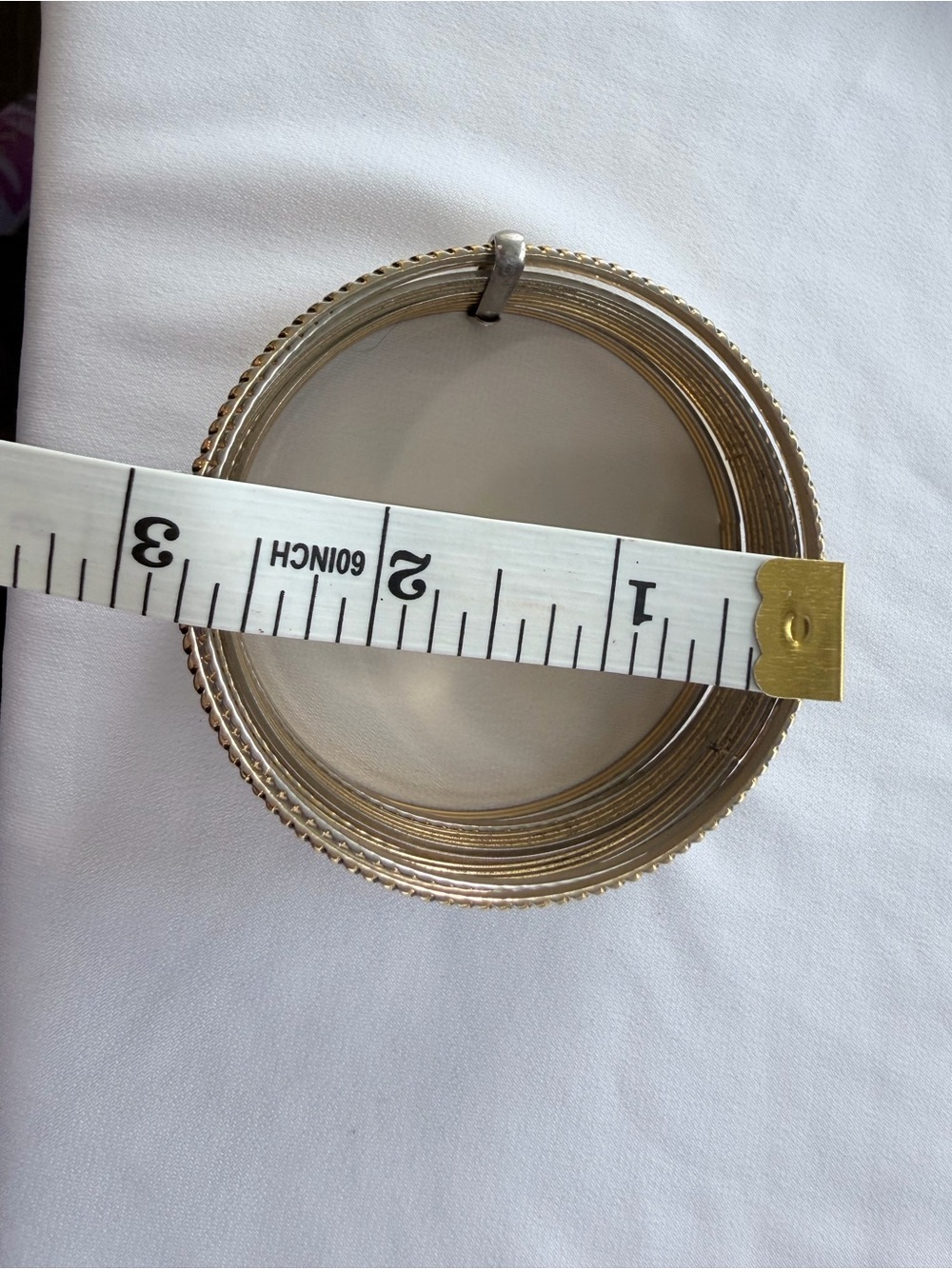 Gold Tone Stacked Bangle Bracelet Set - Picture 5 of 5